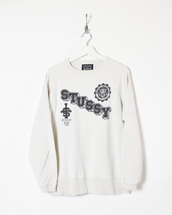 Vintage 00s Cotton White Stussy Worldwide T-Shirt - Medium– Domno