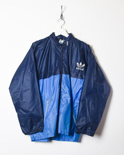 Vintage 80s Blue Adidas 80s Windbreaker Jacket - Small Nylon
