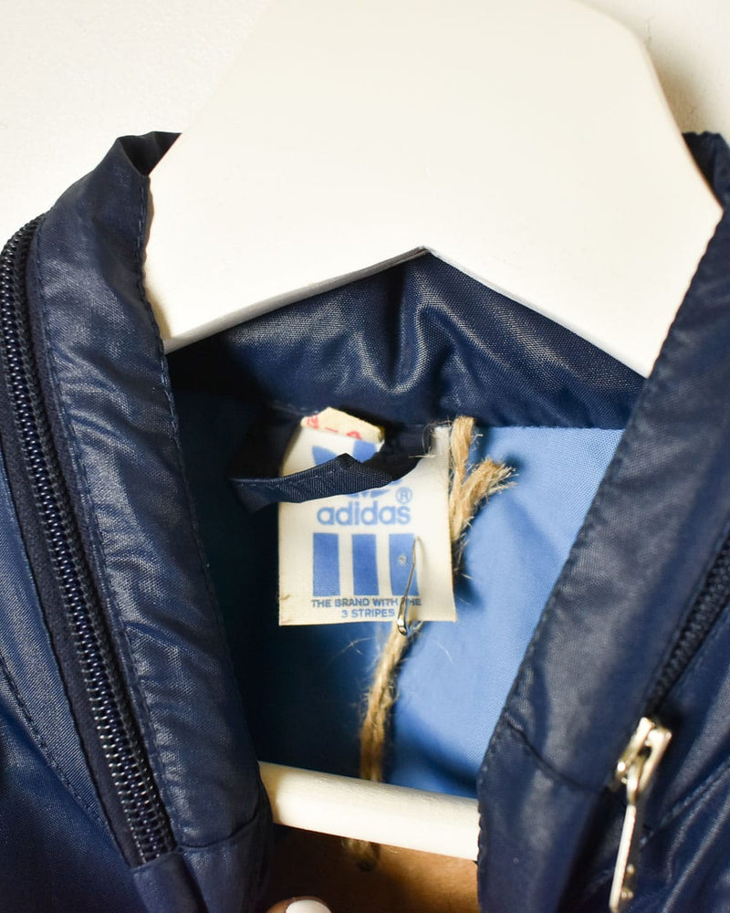 Vintage 80s Blue Adidas 80s Windbreaker Jacket - Small Nylon