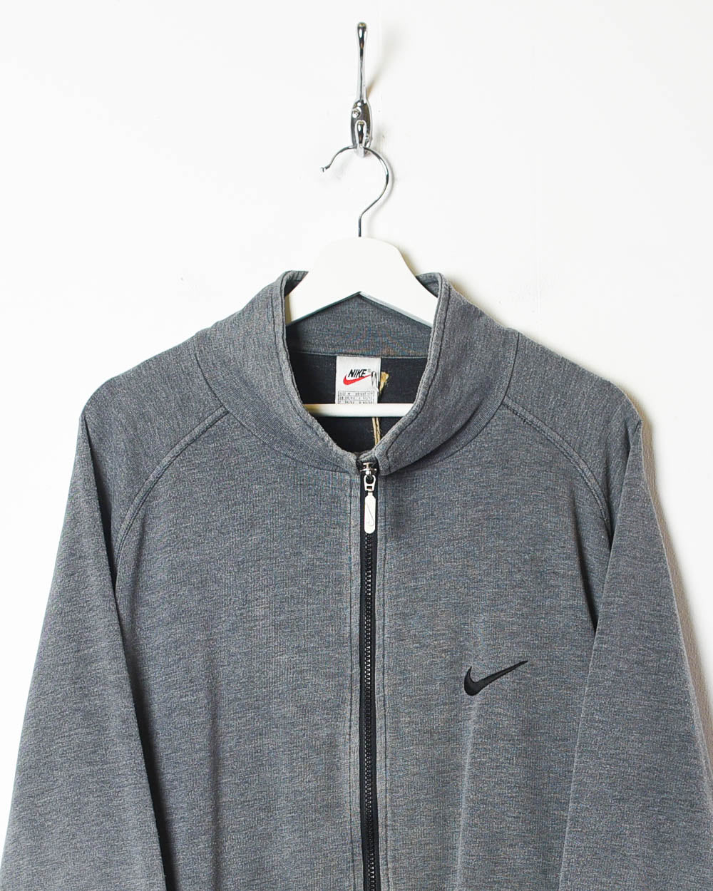 Grey Nike Zip-Through Sweatshirt - X-Large
