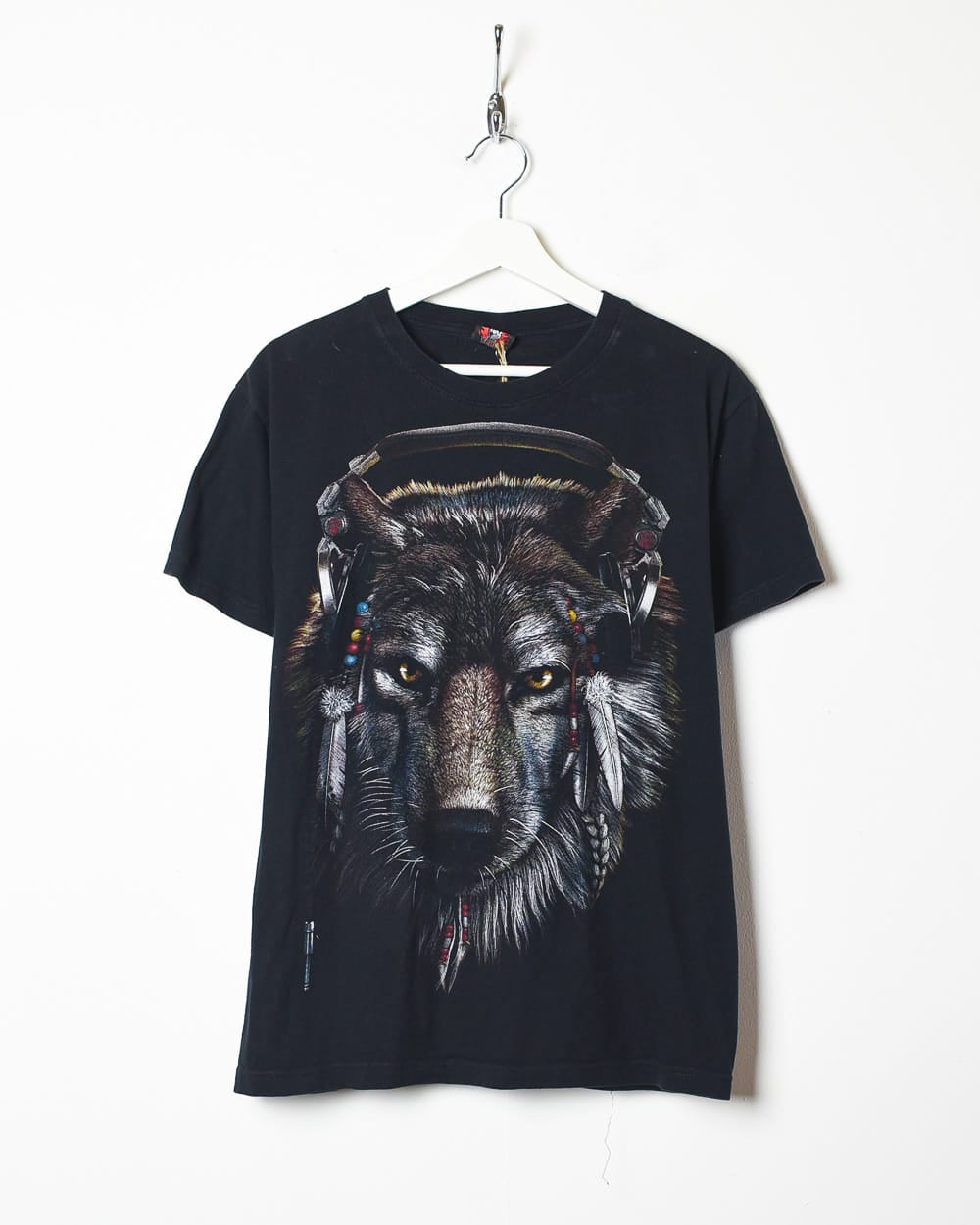 Black Wolf Graphic T-Shirt - Medium