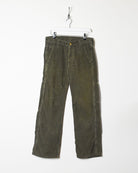 Green Carhartt Carpenter Corduroy Jeans - W26 L30