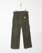 Green Carhartt Carpenter Corduroy Jeans - W26 L30