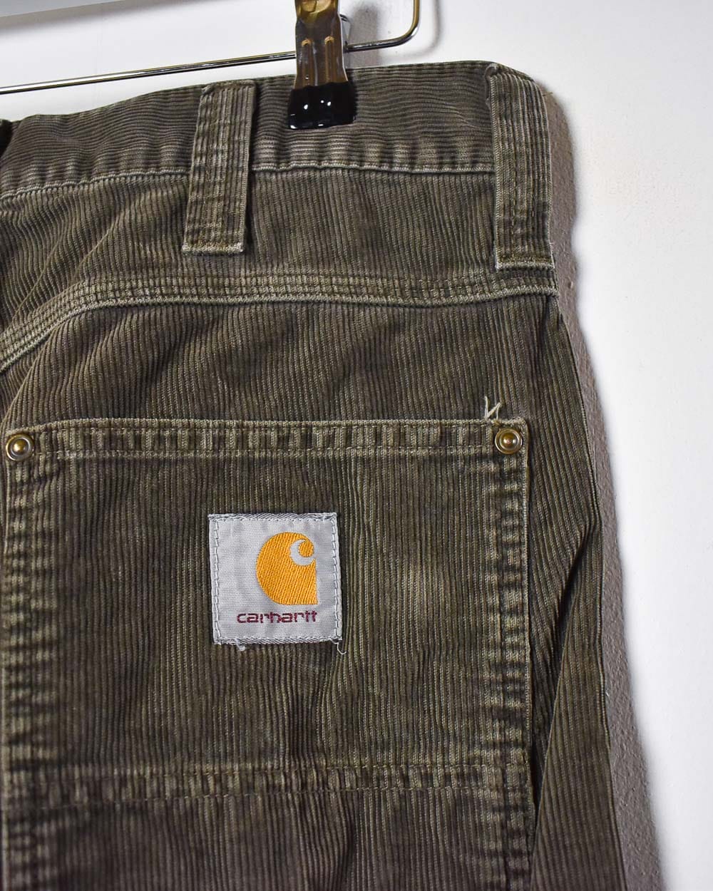 Green Carhartt Carpenter Corduroy Jeans - W26 L30