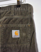 Green Carhartt Carpenter Corduroy Jeans - W26 L30