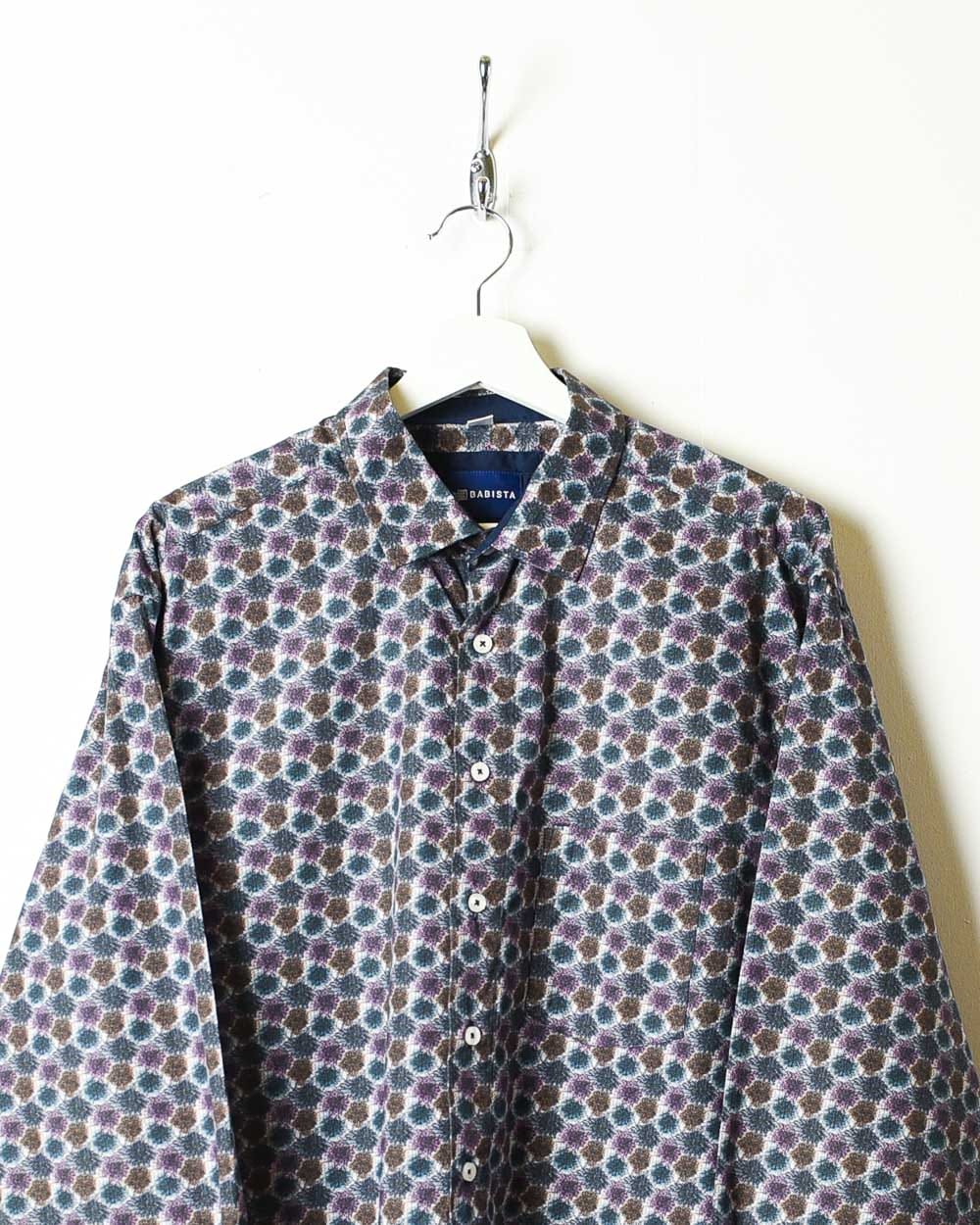 Purple Dotted All-Over Print Shirt - X-Large