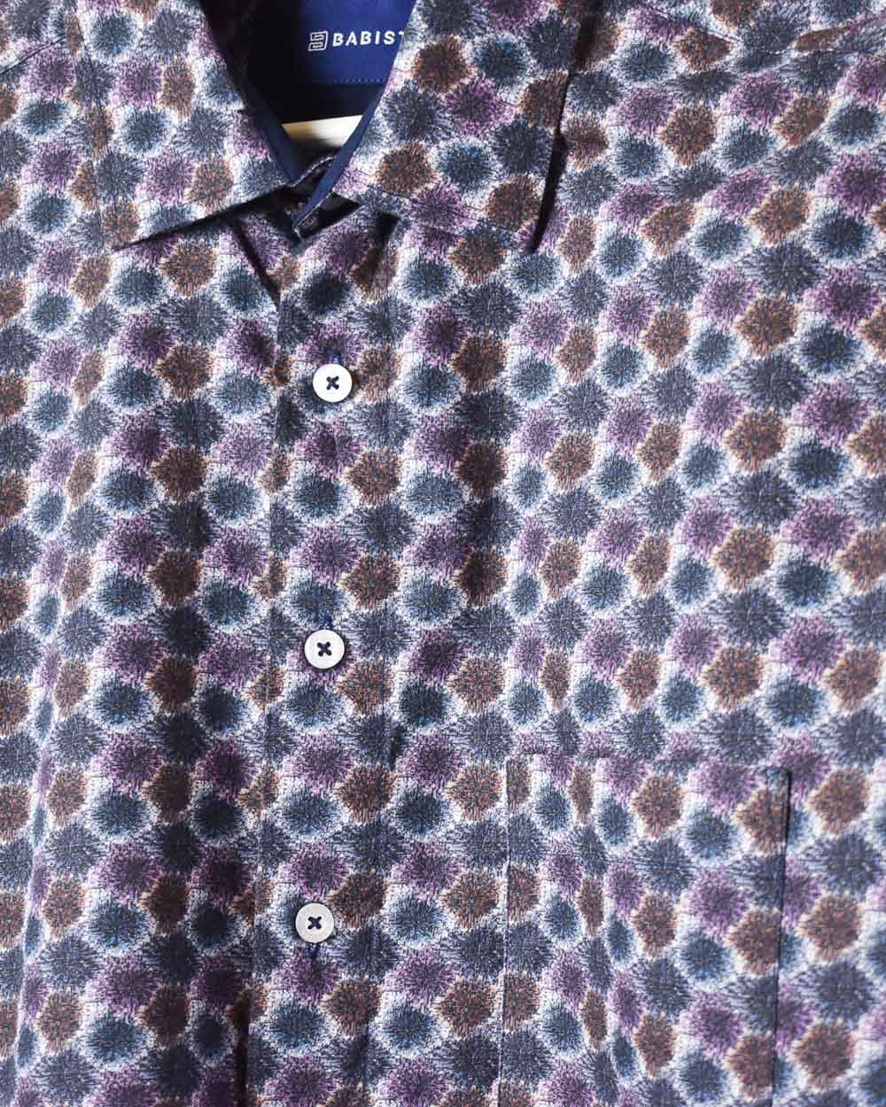 Purple Dotted All-Over Print Shirt - X-Large