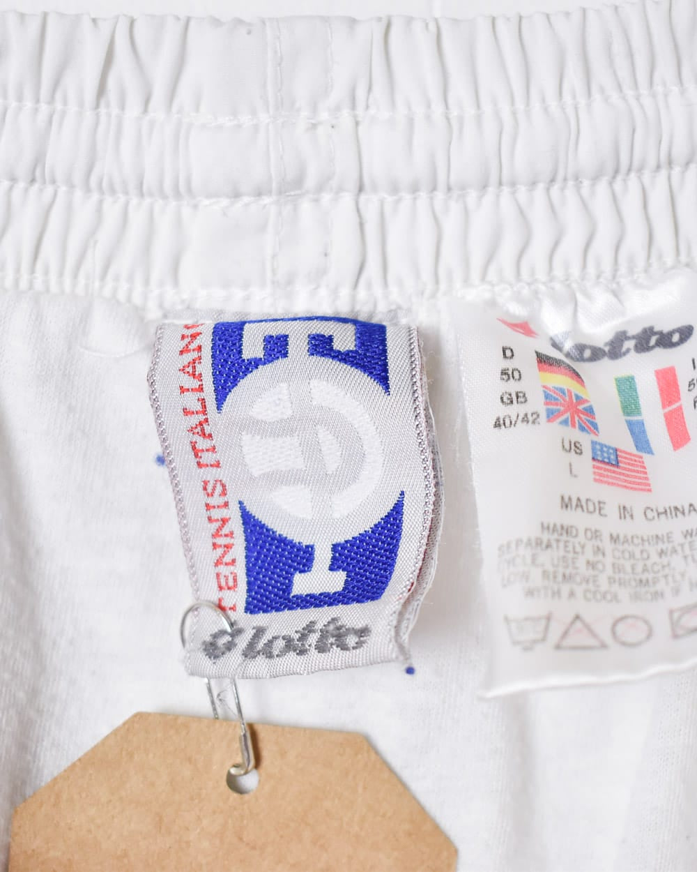 White Lotto Tennis Italiano Shorts - Large