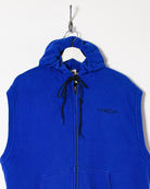 Blue Nike Zip-Through Sleeveless Hoodie - Medium
