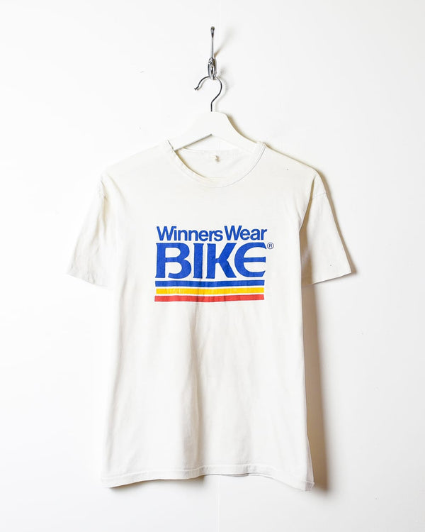White Winners Wear Bike 80s Single Stitch T-Shirt - X-Small