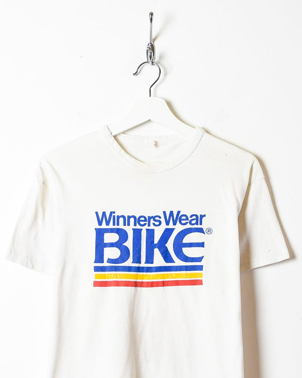 White Winners Wear Bike 80s Single Stitch T-Shirt - X-Small