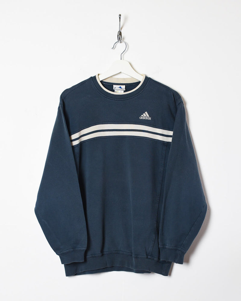 tiempo grano Devastar Vintage 90s Navy Adidas Sweatshirt - Small Cotton– Domno Vintage