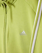 Green Adidas Zip-Through Hoodie - Medium