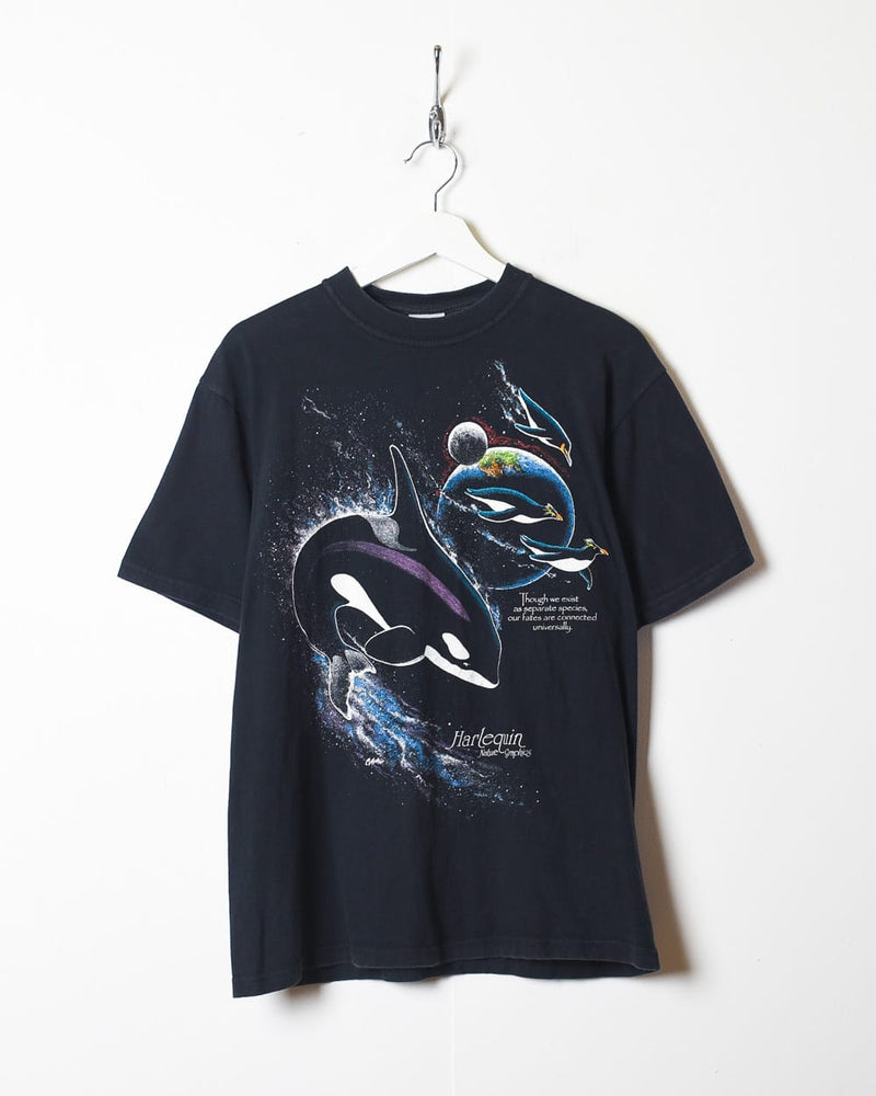 Black Harlequin Graphic T-Shirt - Medium