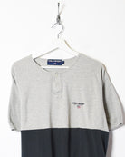 Stone Polo Sport Ralph Lauren Button Down T-Shirt - Medium