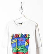 White Abstract Graphic T-Shirt - Medium