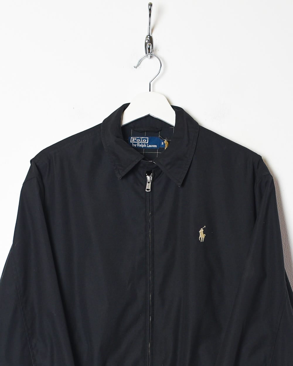 Vintage 90s Black Polo Ralph Lauren Harrington Jacket - Small