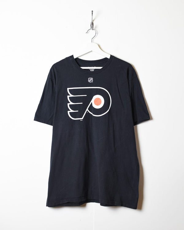 Black Reebok NHL Philadelphia Flyers T-Shirt - X-Large