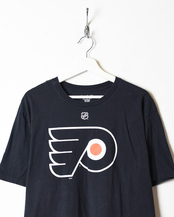 Black Reebok NHL Philadelphia Flyers T-Shirt - X-Large