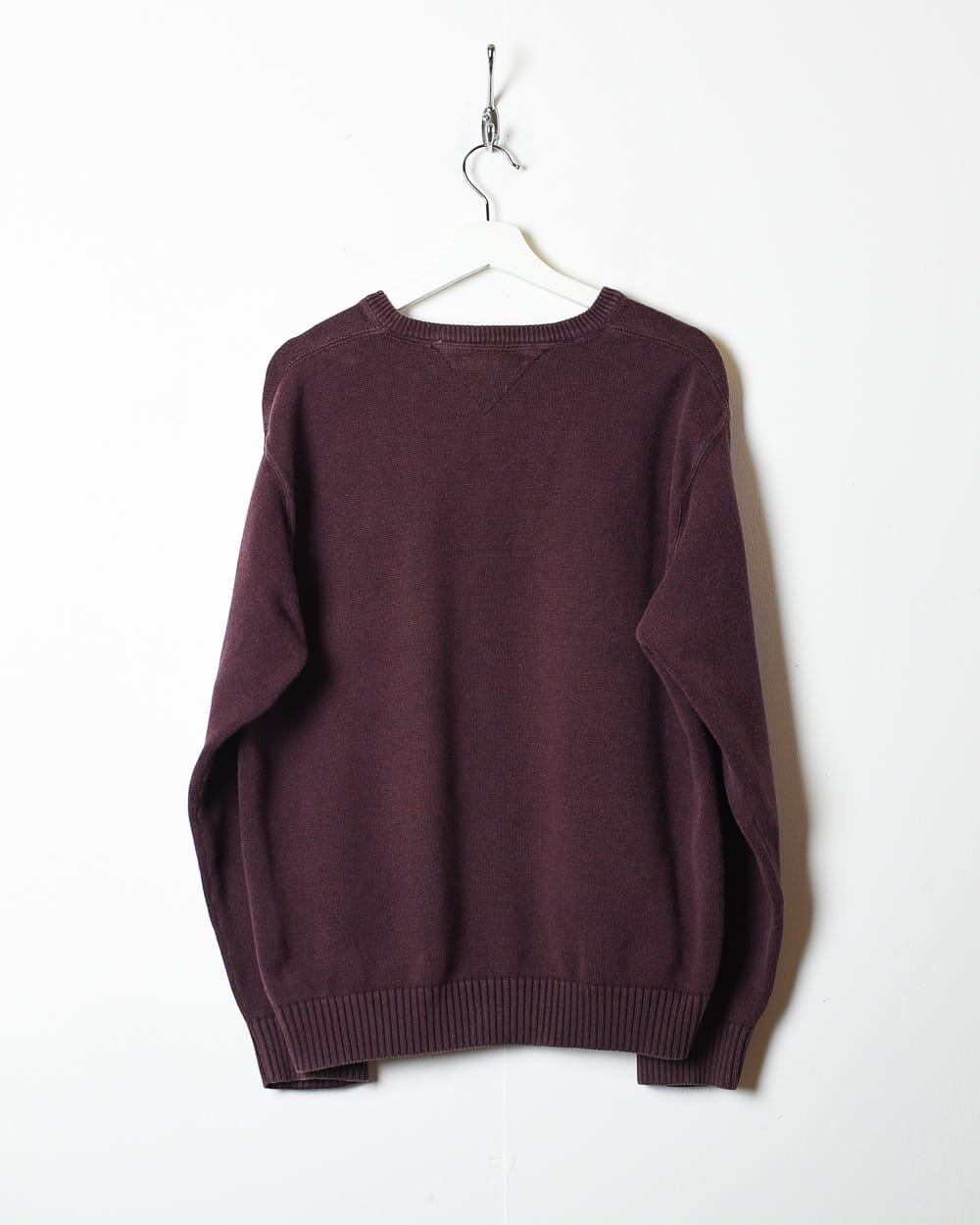 Maroon Tommy Hilfiger Knitted Sweatshirt - Large