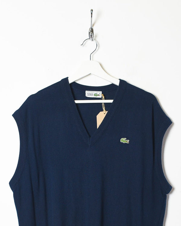 Navy Chemise Lacoste Knitted Sweater Vest - Large