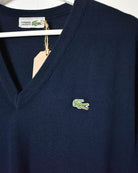 Navy Chemise Lacoste Knitted Sweater Vest - Large