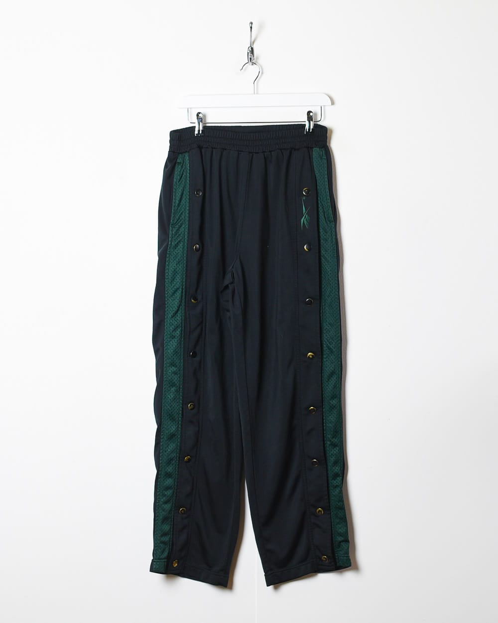 Black Reebok Popper Tracksuit Bottoms - Small