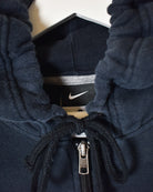Navy Nike Zip-Through Hoodie - Large
