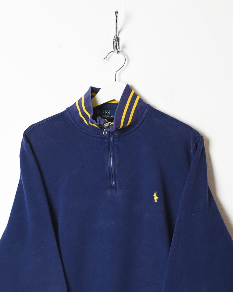 Navy Polo Ralph Lauren 1/4 Zip Sweatshirt - Medium