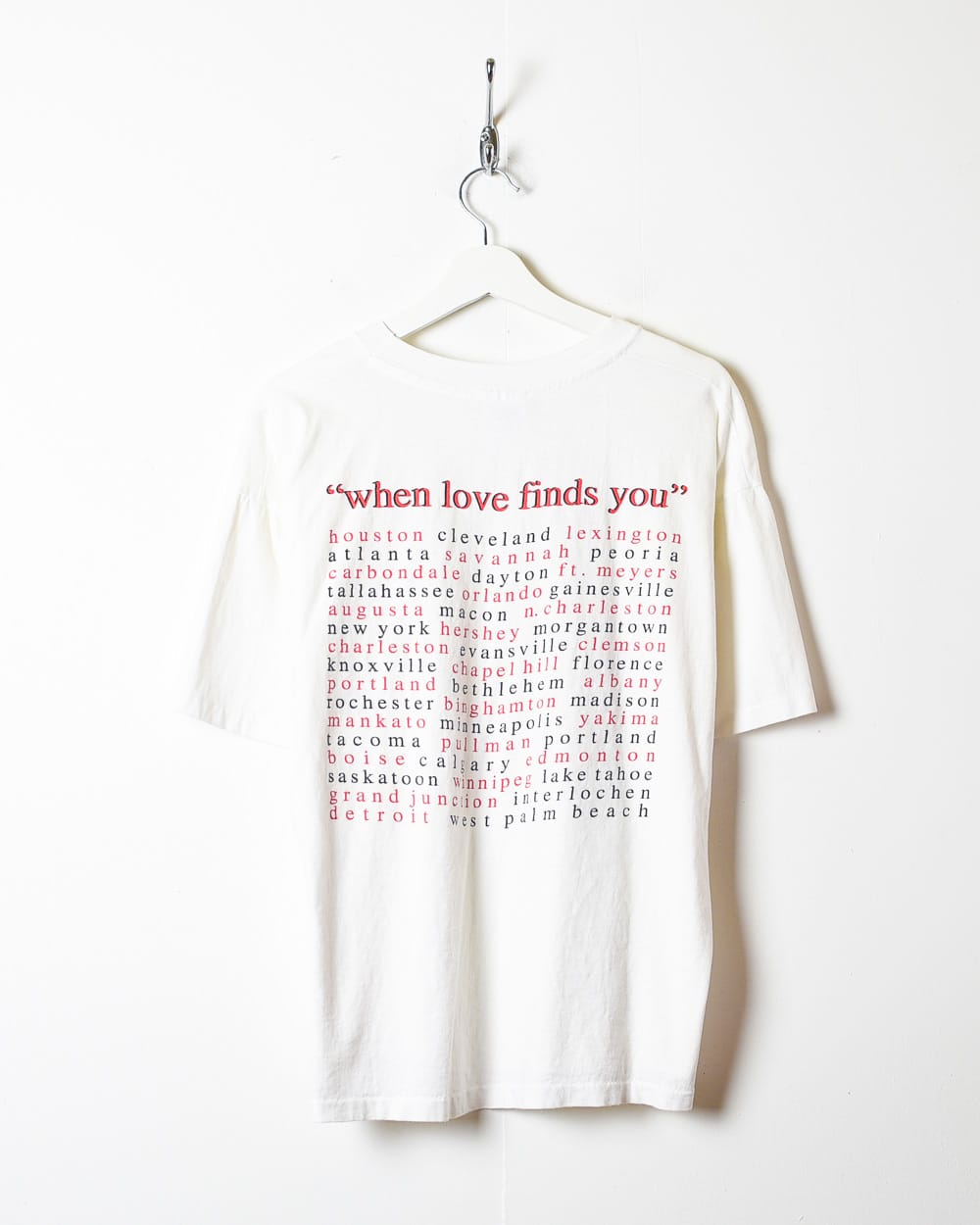 Vintage 90s White Vince Gill Tour 1995 Single Stitch T-Shirt