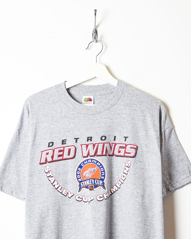 Vintage 00s Stone NHL Detroit Red Wings 2002 Stanley Cup Champions T-Shirt  - X-Large Cotton– Domno Vintage