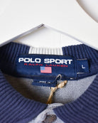 Stone Polo Sport Ralph Lauren Rugby Shirt - Large