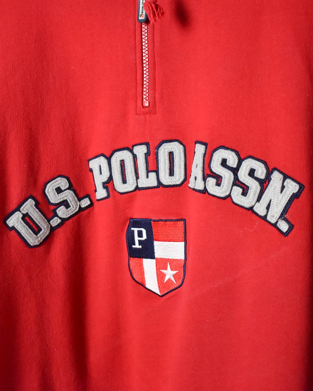 Red US Polo ASSN 1/4 Zip Hoodie - XX-Large