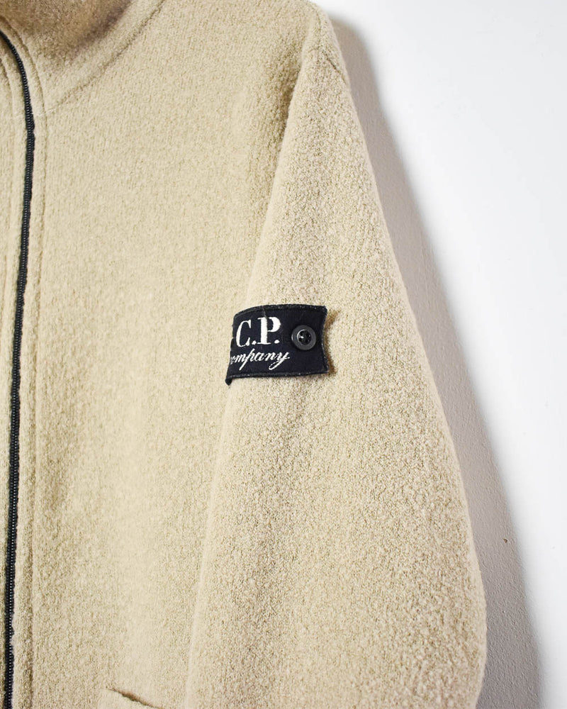 Neutral C.P Company Zip-Through Fleece - Small