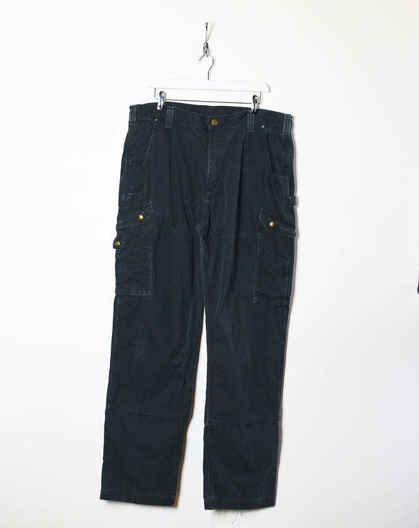 Black Carhartt Double Knee Carpenter Cargo Jeans - W38 L34