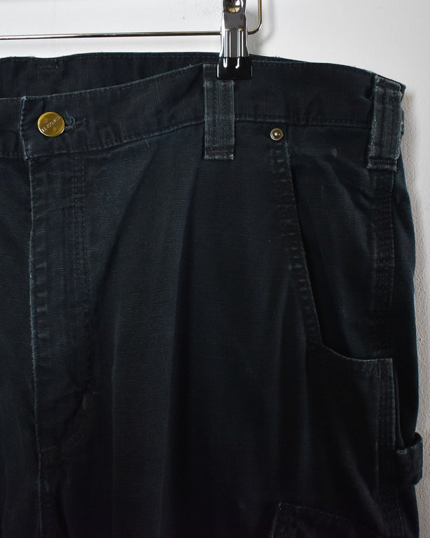 Black Carhartt Double Knee Carpenter Cargo Jeans - W38 L34