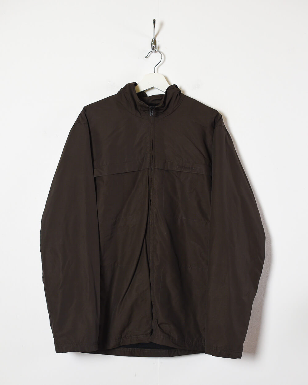 Brown Carhartt Fleece Lined Windbreaker Jacket - Large