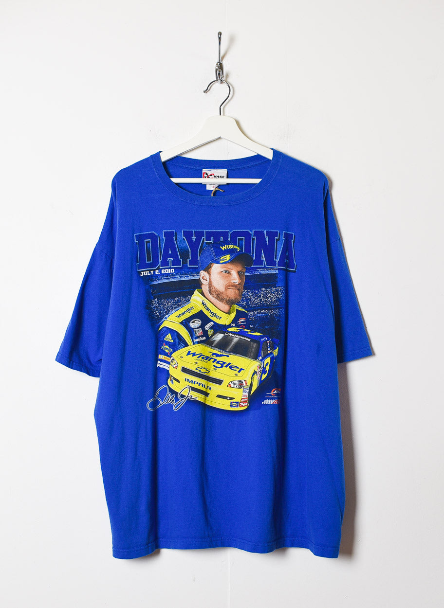 Blue Chase Authentics Daytona 500 Dale Jr Graphic T-Shirt - XXX-Large