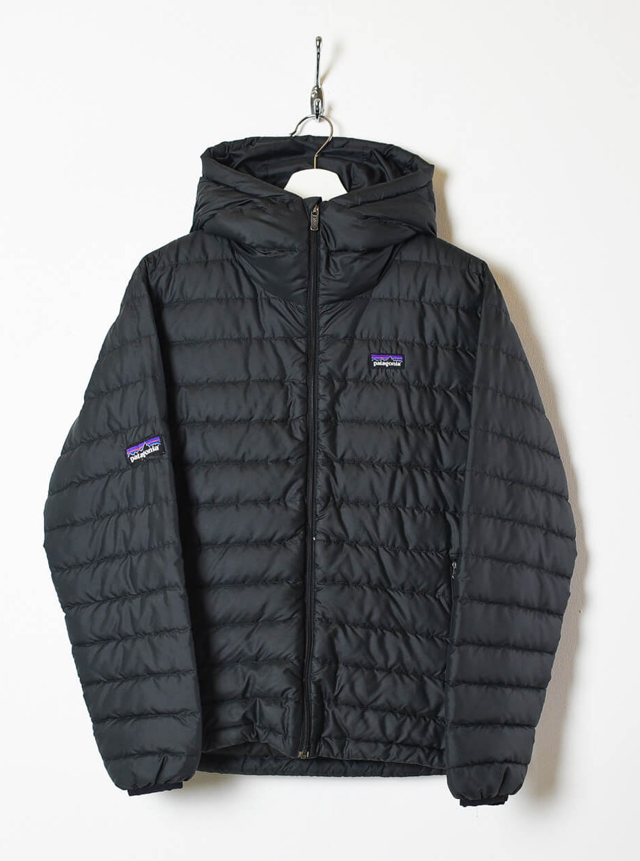 Navy Patagonia Hooded Down Puffer Jacket - X-Small