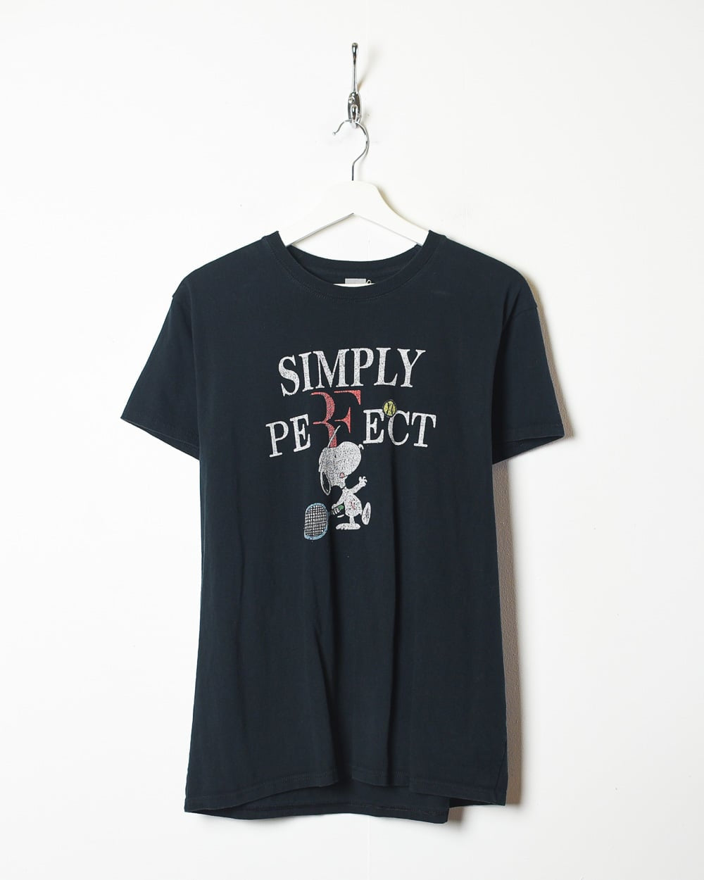Black Simply Perfect Snoopy Graphic T-Shirt - Medium