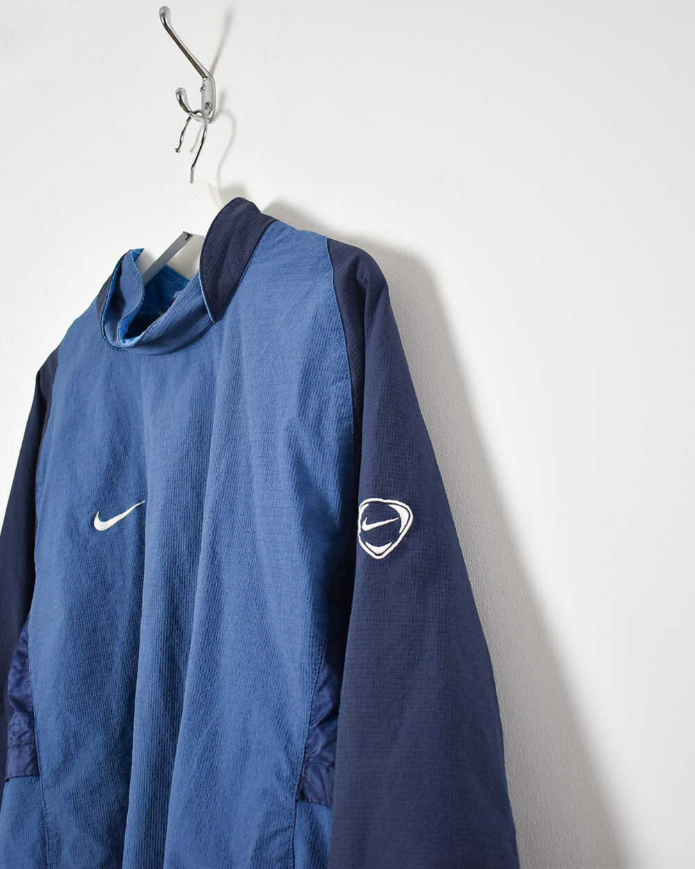 Blue Nike Pullover Windbreaker Jacket - X-Large