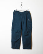 Navy Adidas Adventure Double Knee Cargo Trousers - X-Large