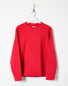 Red Adidas Pullover Fleece - Medium