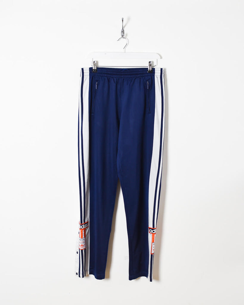 Vintage 90s Polyester Navy Adidas The Brand With Three Stripes Bottoms - W32 L32– Domno Vintage