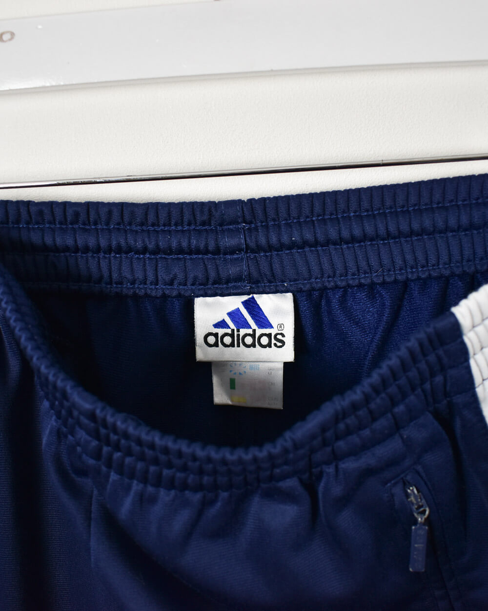 Navy Adidas The Brand With Three Stripes Tracksuit Bottoms - W32 L32