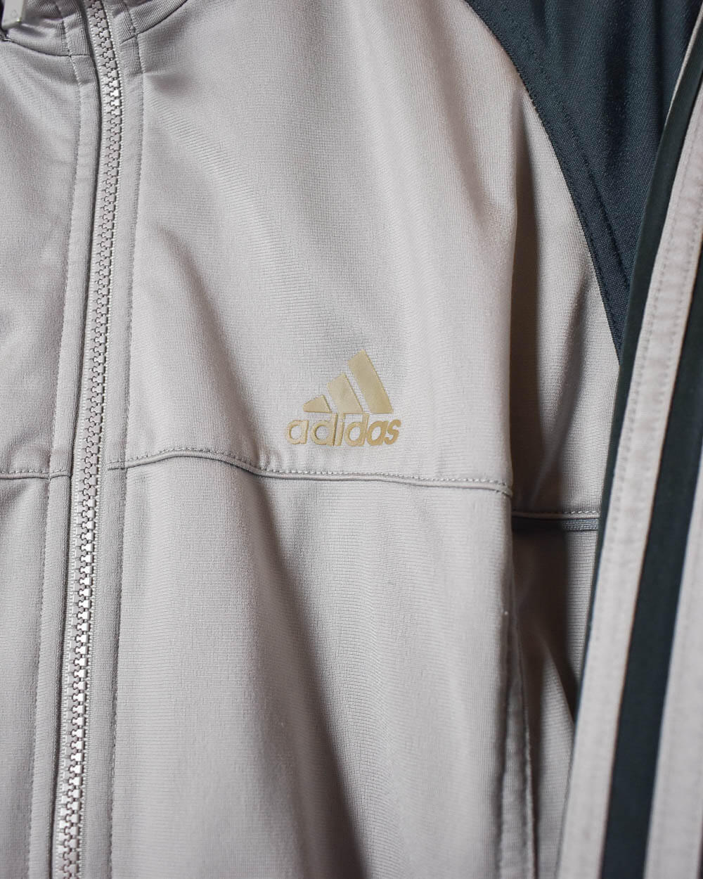 Stone Adidas Tracksuit Top - Small