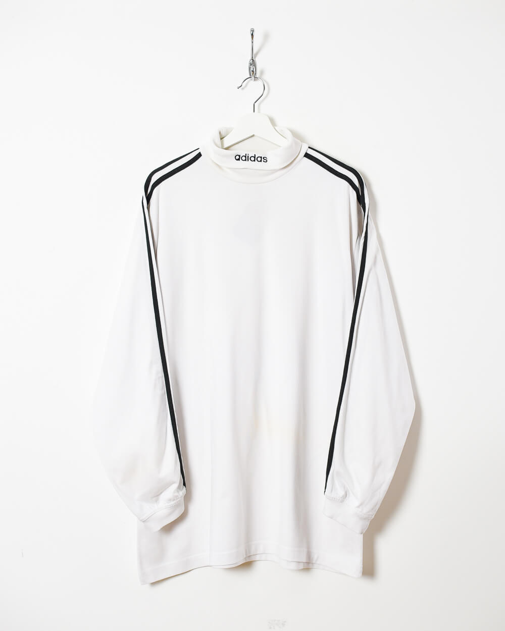 White Adidas Turtle Neck Sweatshirt - X-Large