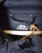 Navy Adidas Hooded Tracksuit Top - Large
