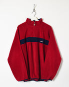 Red Ellesse 1/4 Zip Colour Block Fleece - Large