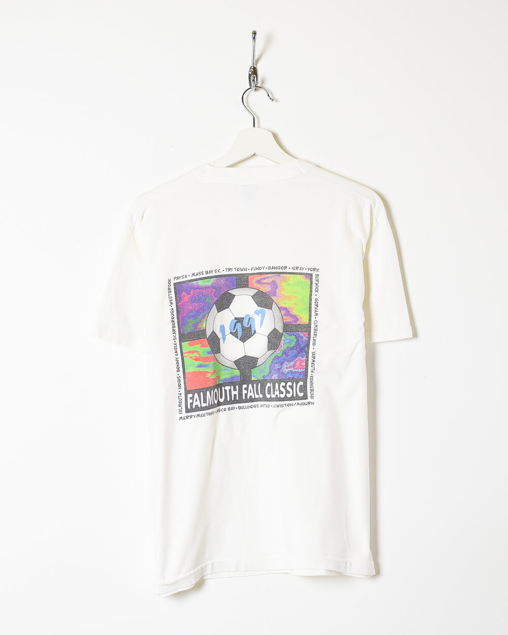 White Falmouth Fall Classic 1997 Soccer T-Shirt - Medium